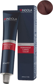 Фото Indola Permanent Caring Color 4.35 Средне-коричневый золотистый красное дерево