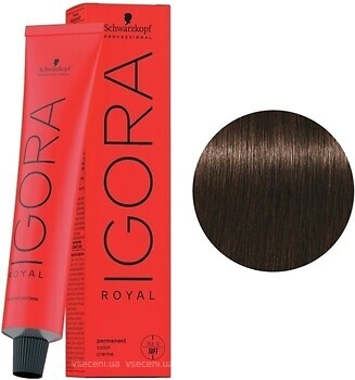 Фото Schwarzkopf Professional Igora Royal 4.0 средне коричневый натуральный