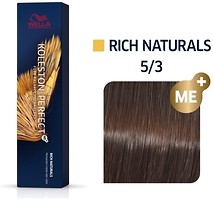 Фото Wella Professionals Koleston Perfect Me+ Rich Naturals 5/3 золотистый светло-коричневый