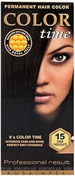 Фото Color Time Permanent Hair Color 15 Черный шоколад