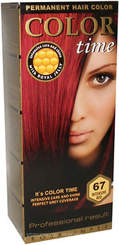 Фото Color Time Permanent Hair Color 67 Интенсивный красный