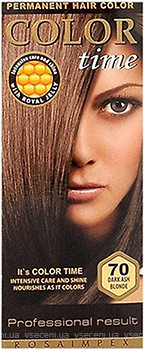 Фото Color Time Permanent Hair Color 70 Темный пепельно-русый