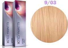 Фото Wella Professionals Illumina Color 9/03 очень светлый блонд натуральный золотистый