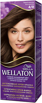 Фото Wella Wellaton crem 4/0 темный шоколад