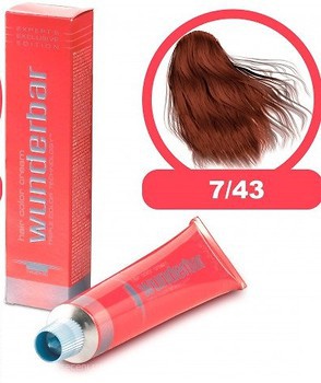 Фото Wunderbar Hair Color Cream 7/43 светло-русый медно-золотистый