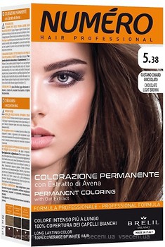 Фото Brelil Numero Hair Professional 5.38 шоколадный светло-коричневый