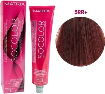 Фото Matrix Socolor.beauty 5RR+ светлый шатен глубокий красный