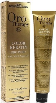 Фото Fanola Oro Therapy Color Keratin 4.5 средний каштан красное дерево
