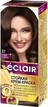 Фото Eclair Omega 9 Hair Color 37 черный шоколад