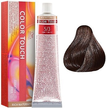 Фото Wella Professionals Color Touch Rich Naturals 5/3 золотистый светло-коричневый