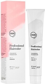 Фото 360 Hair Professional Haircolor 10.16 Очень-очень светлый блондин пепельно-красный