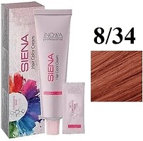 Фото jNowa Professional Siena Chromatic Save Hair Color Cream 8/34 средний блонд медно-золотистый