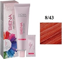 Фото jNowa Professional Siena Chromatic Save Hair Color Cream 8/43 средний блонд красно-золотистый