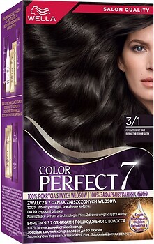 Фото Wella Color Perfect 3/1 пепельный темный шатен