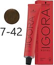 Фото Schwarzkopf Professional Igora Royal 7.42 средне-русый бежевый пепельный