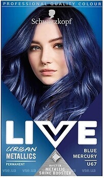 Фото Schwarzkopf Live Urban Metallics U67 Blue Mercury сапфировый синий