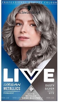 Фото Schwarzkopf Live Urban Metallics U72 Dusty Silver пыльное серебро