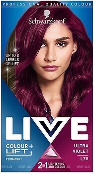 Фото Schwarzkopf Live Color + Lift L76 Ultra Violet ультрафиолет