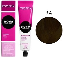 Фото Matrix SoColor Pre-Bonded 1A черно-синий пепельный