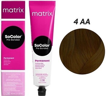 Фото Matrix SoColor Pre-Bonded 4AA шатен глубокий пепельный