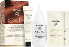 Фото Apivita My Color Elixir 7.44 Blonde Intense Copper блондин интенсивный медный