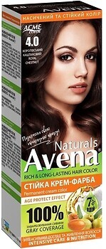 Фото Acme Color Avena Naturals Permanent Cream Color 4.0 королевский каштановый