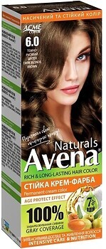 Фото Acme Color Avena Naturals Permanent Cream Color 6.0 темно-русый шатен