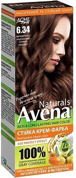 Фото Acme Color Avena Naturals Permanent Cream Color 6.34 карамельно-каштановый