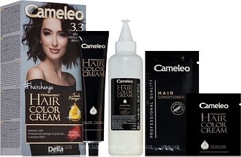 Фото Delia Cosmetics Cameleo Omega 3.3 Dark Chocolate Brown темно-шоколадно-коричневый