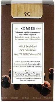 Фото Korres Argan Oil 9.0 Very Light Blonde очень светлый блондин