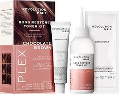 Фото Revolution Haircare Plex Bond Restore Kit Chocolate Brown шоколадно-коричневый