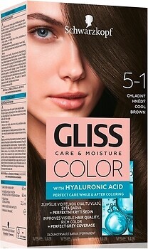 Фото Schwarzkopf Gliss Color 5-1 Cool Brown холодный коричневый