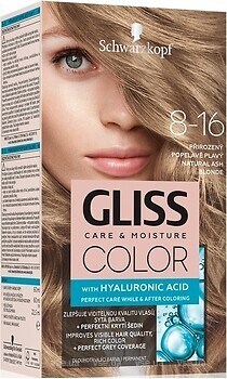 Фото Schwarzkopf Gliss Color 8-16 Natural Ash Blonde натуральный пепельный блондин