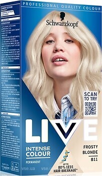 Фото Schwarzkopf Live Intense Colour B11 Frosty Blonde морозный блондин