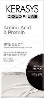 Фото KeraSys Amino Acid & Protein Permanent Hair Color Natural Black натуральный черный