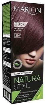 Фото Marion Natura Styl Hair Dye 630 Intense Burgundy насыщенный бордовый