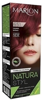 Фото Marion Natura Styl Hair Dye 651 Black Cherry черная вишня