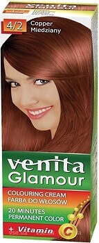 Фото Venita Glamour Colouring Cream 4/2 Copper медь