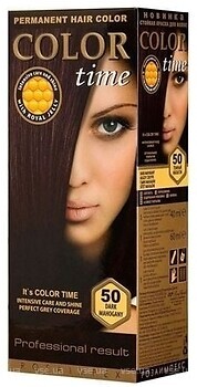 Фото Color Time Permanent Hair Color 50 Темный махагон