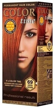 Фото Color Time Permanent Hair Color 69 Медная страсть