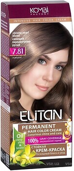 Фото Kombi Elitan Intensive And Natural Color 7.81 сияющий перламутрово-русый