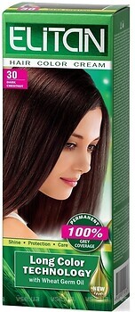 Фото Kombi Elitan Hair Color Cream 30 темно-каштановый