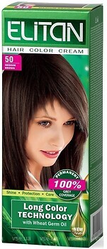 Фото Kombi Elitan Hair Color Cream 50 темно-русый