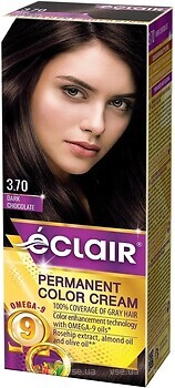 Фото Eclair Omega 9 Hair Color 370 темный шоколад