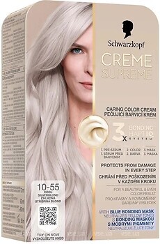 Фото Schwarzkopf Creme Supreme 10-55 холодный серебристый блонд