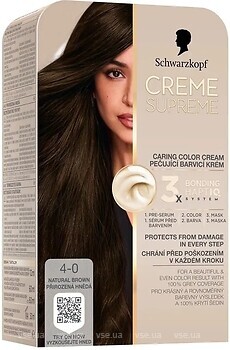 Фото Schwarzkopf Creme Supreme 4-0 натуральный каштановый