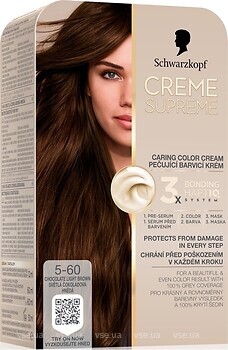 Фото Schwarzkopf Creme Supreme 5-60 шоколадный светло-каштановый