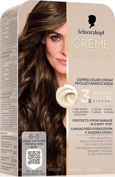 Фото Schwarzkopf Creme Supreme 6-0 натуральный темно-русый