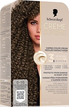 Фото Schwarzkopf Creme Supreme 6-16 холодный пепельный темно-русый