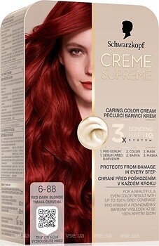 Фото Schwarzkopf Creme Supreme 6-88 красный темно-русый